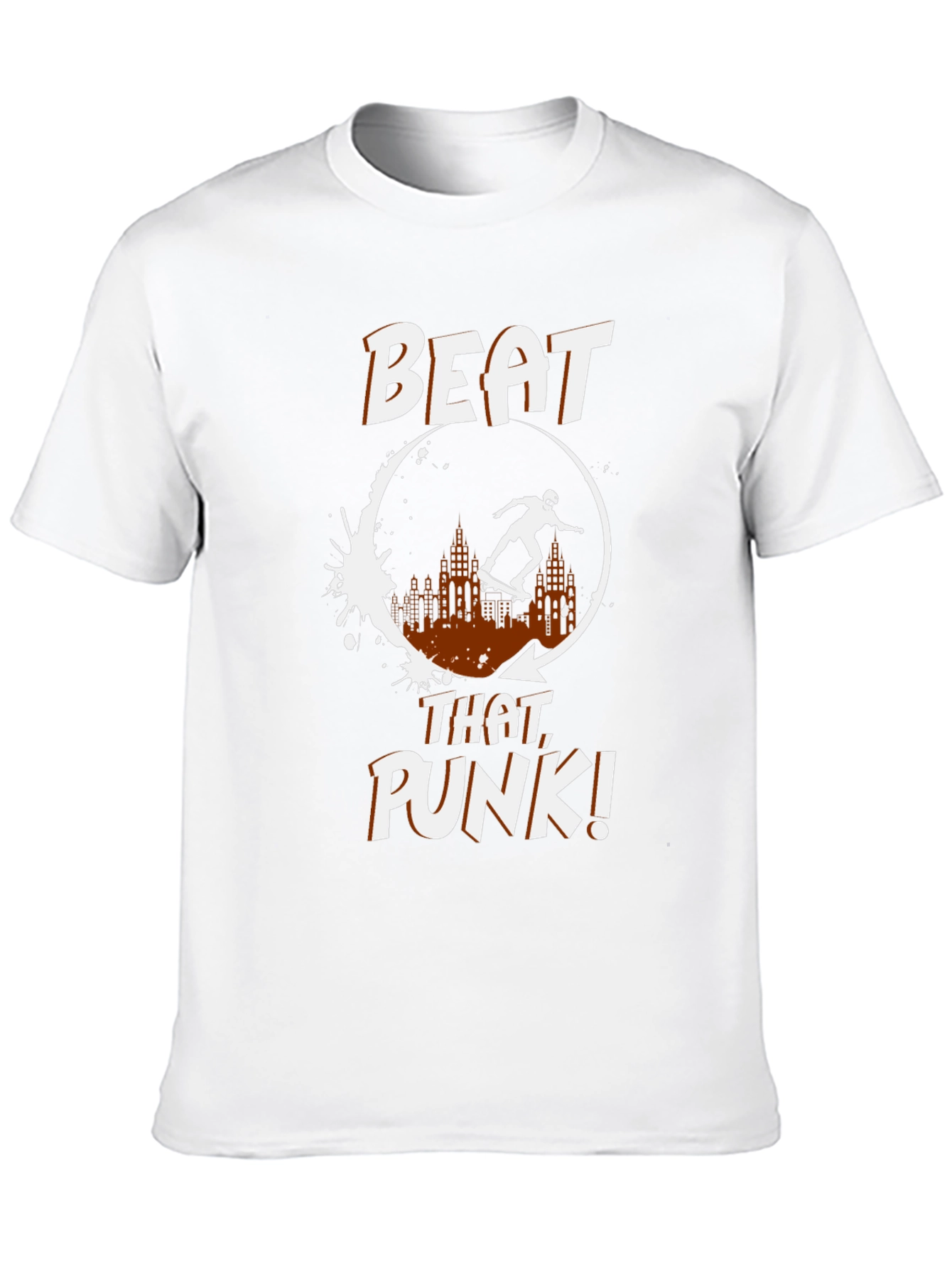 Skateboarding Graphic Tee - Beat That Punk!