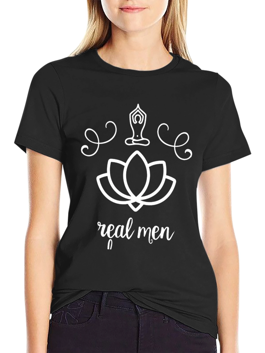 Real Men Do Yoga Black T-Shirt