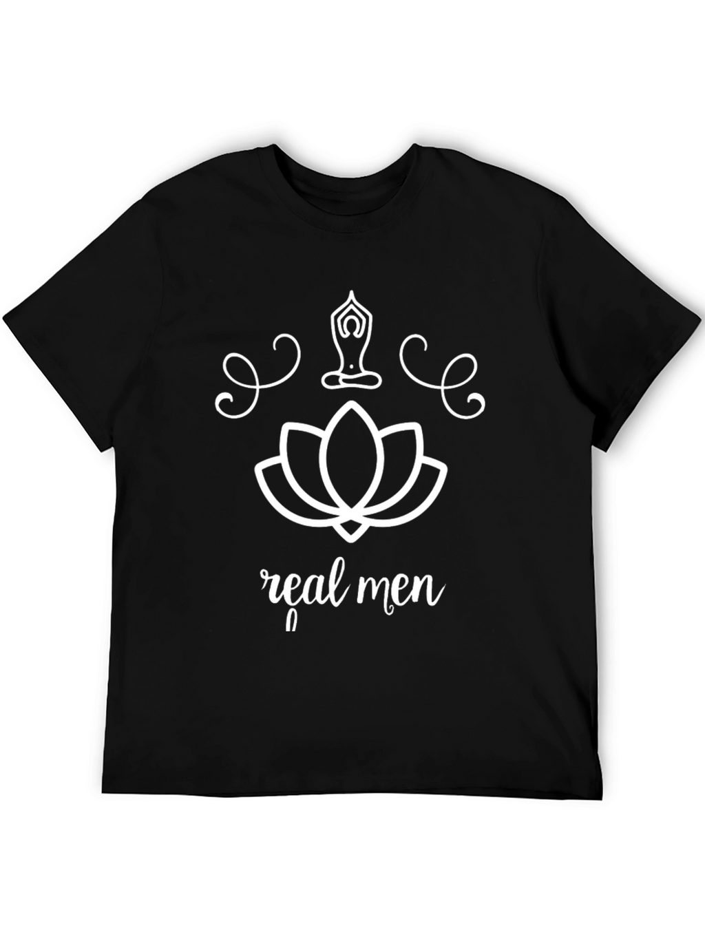 Real Men Do Yoga Black T-Shirt
