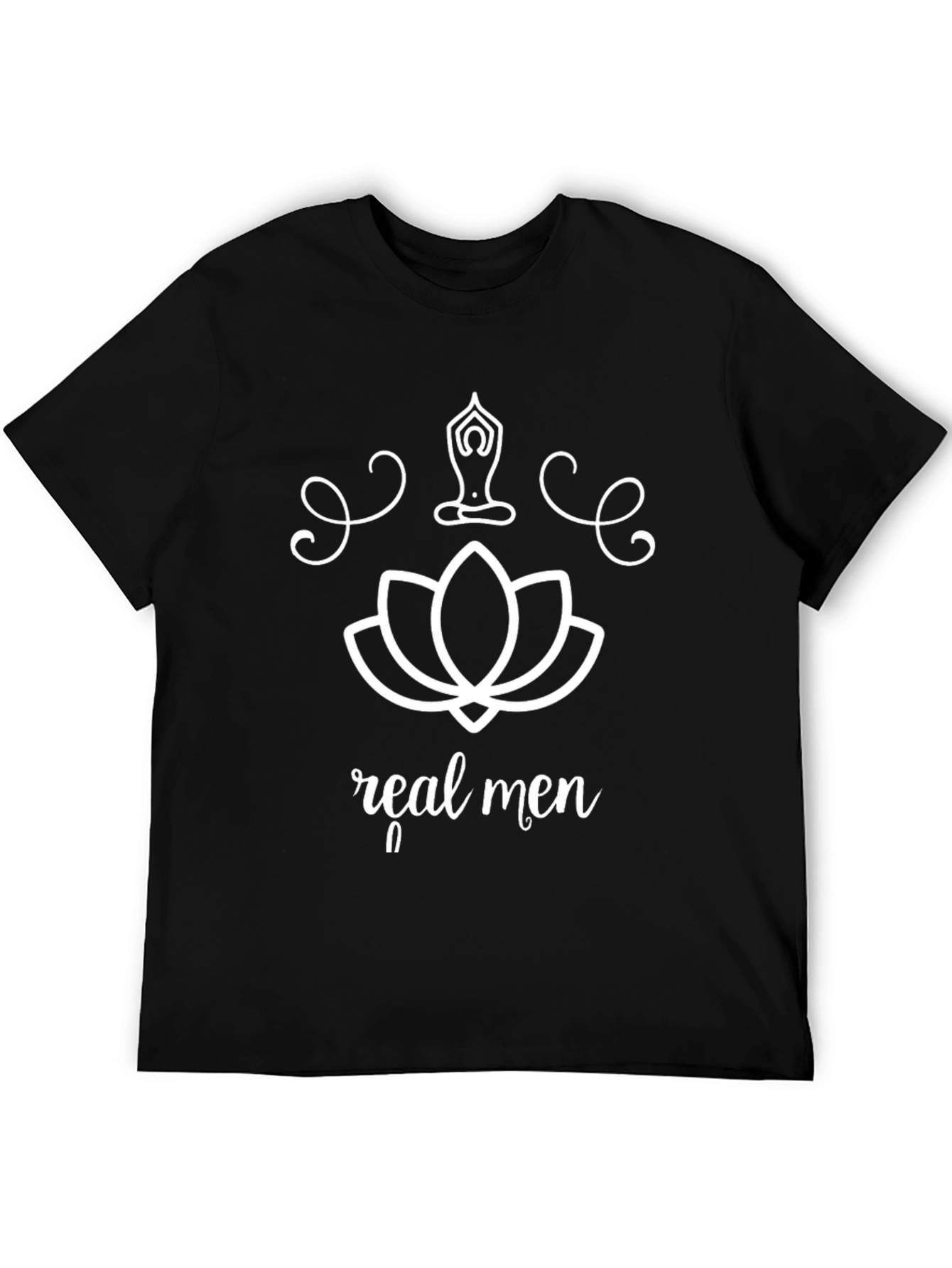 Real Men Do Yoga Black T-Shirt