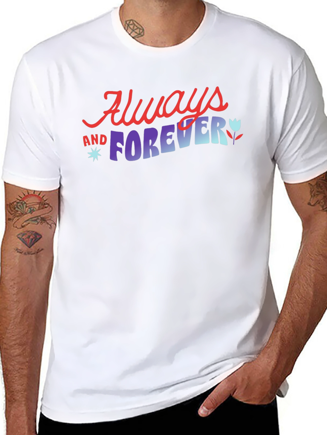 Always and Forever Graphic Tee - Trendy Black T-Shirt