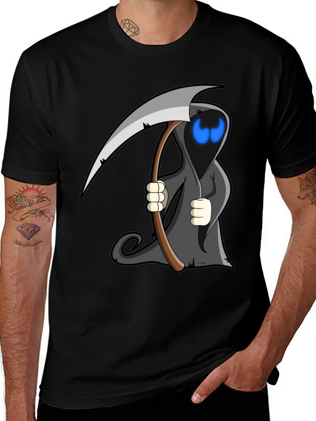 Grim Reaper T-Shirt - Mens Black Graphic Tee