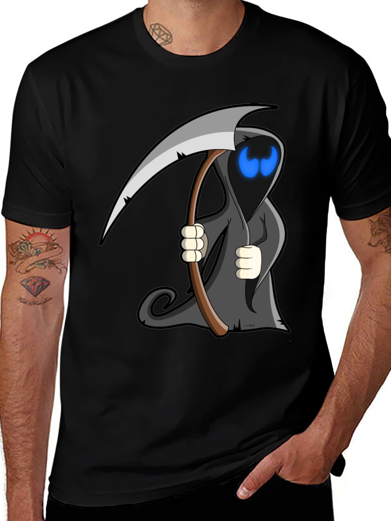 Grim Reaper T-Shirt - Mens Black Graphic Tee