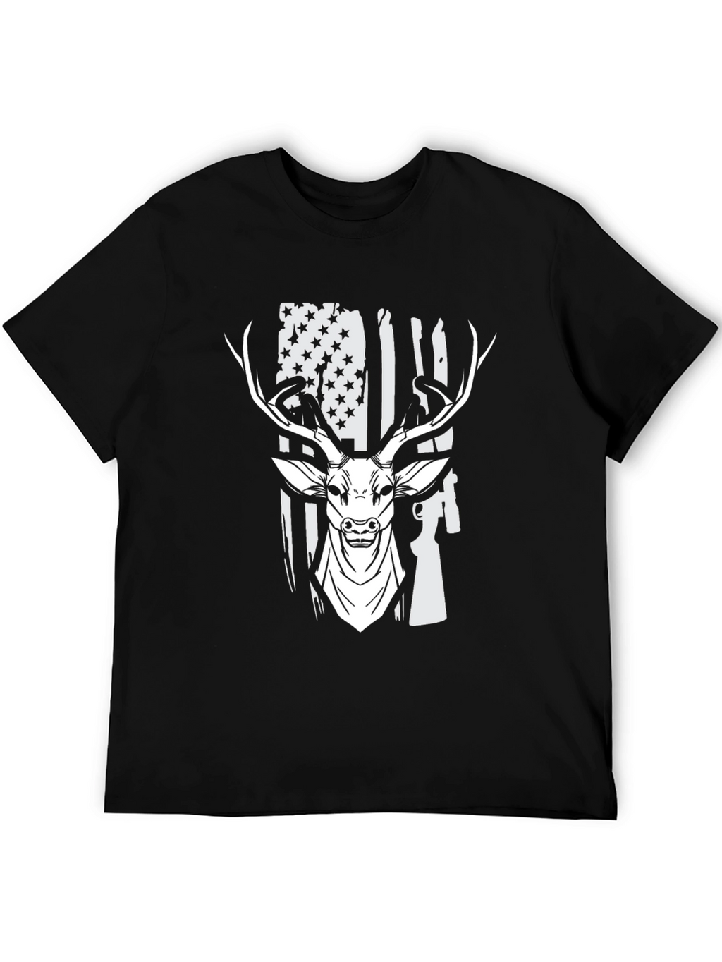 American Flag Deer Hunting T-Shirt