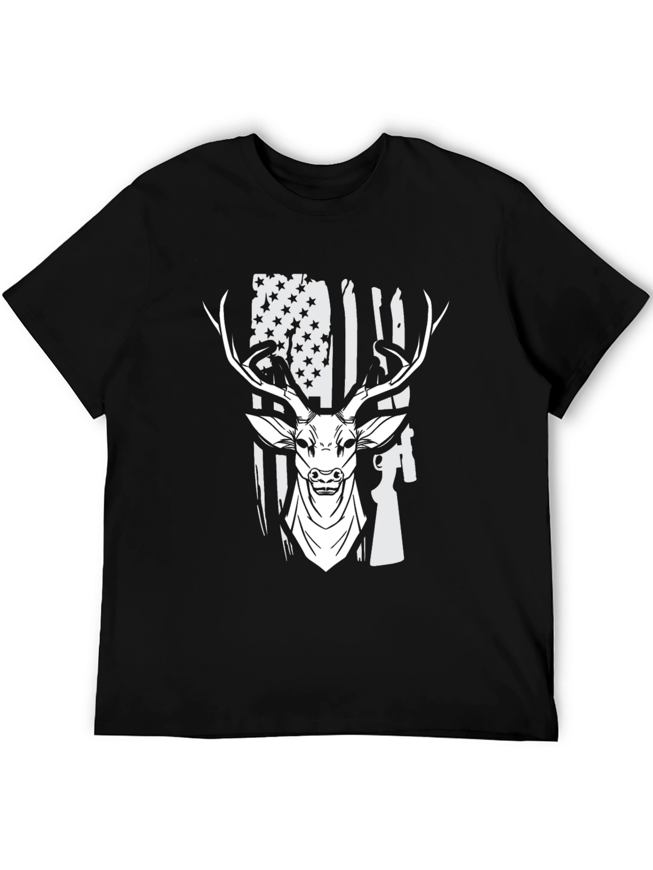 American Flag Deer Hunting T-Shirt