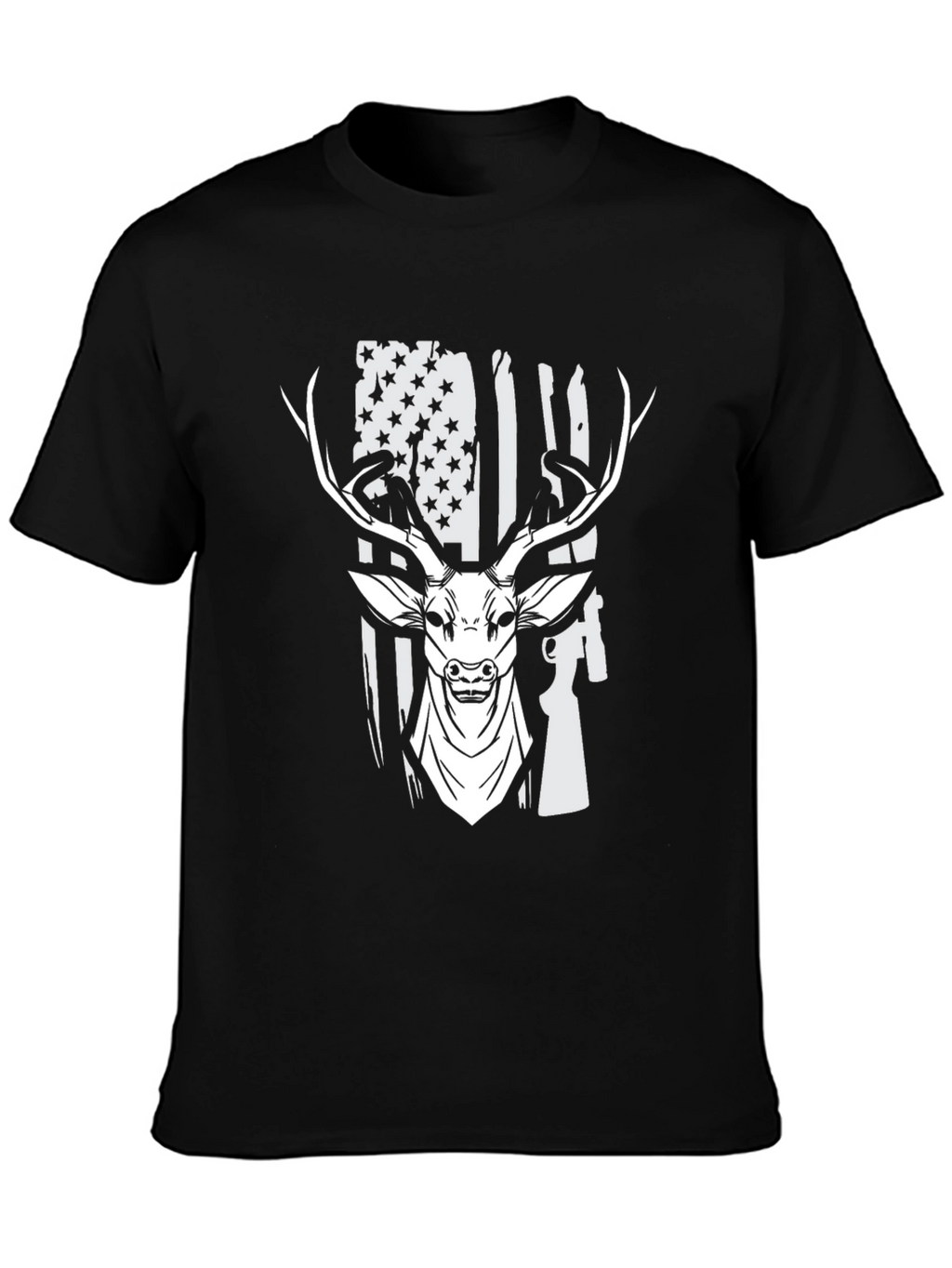 American Flag Deer Hunting T-Shirt