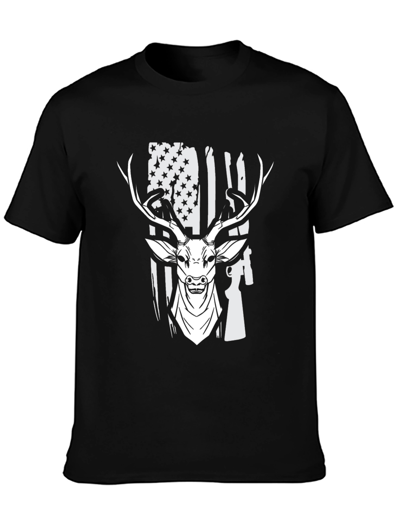 American Flag Deer Hunting T-Shirt