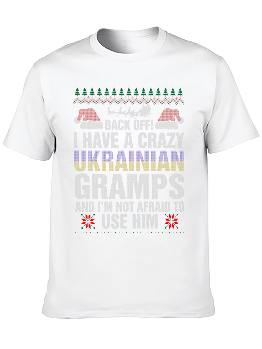 Crazy Ukrainian Gramps Christmas T-Shirt