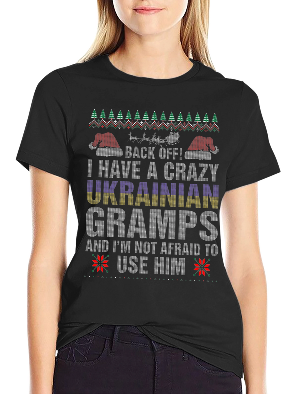 Crazy Ukrainian Gramps Christmas T-Shirt