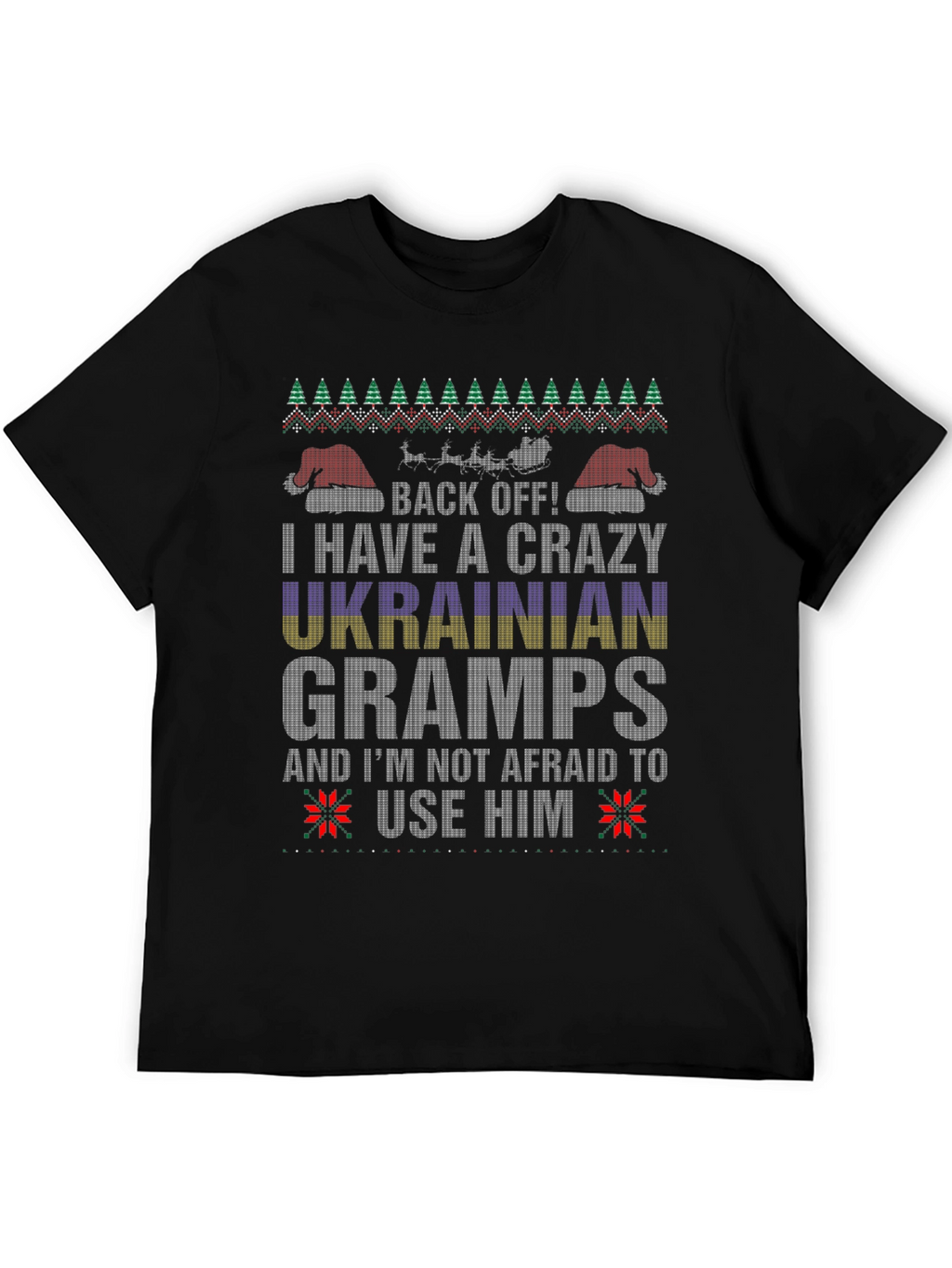 Crazy Ukrainian Gramps Christmas T-Shirt