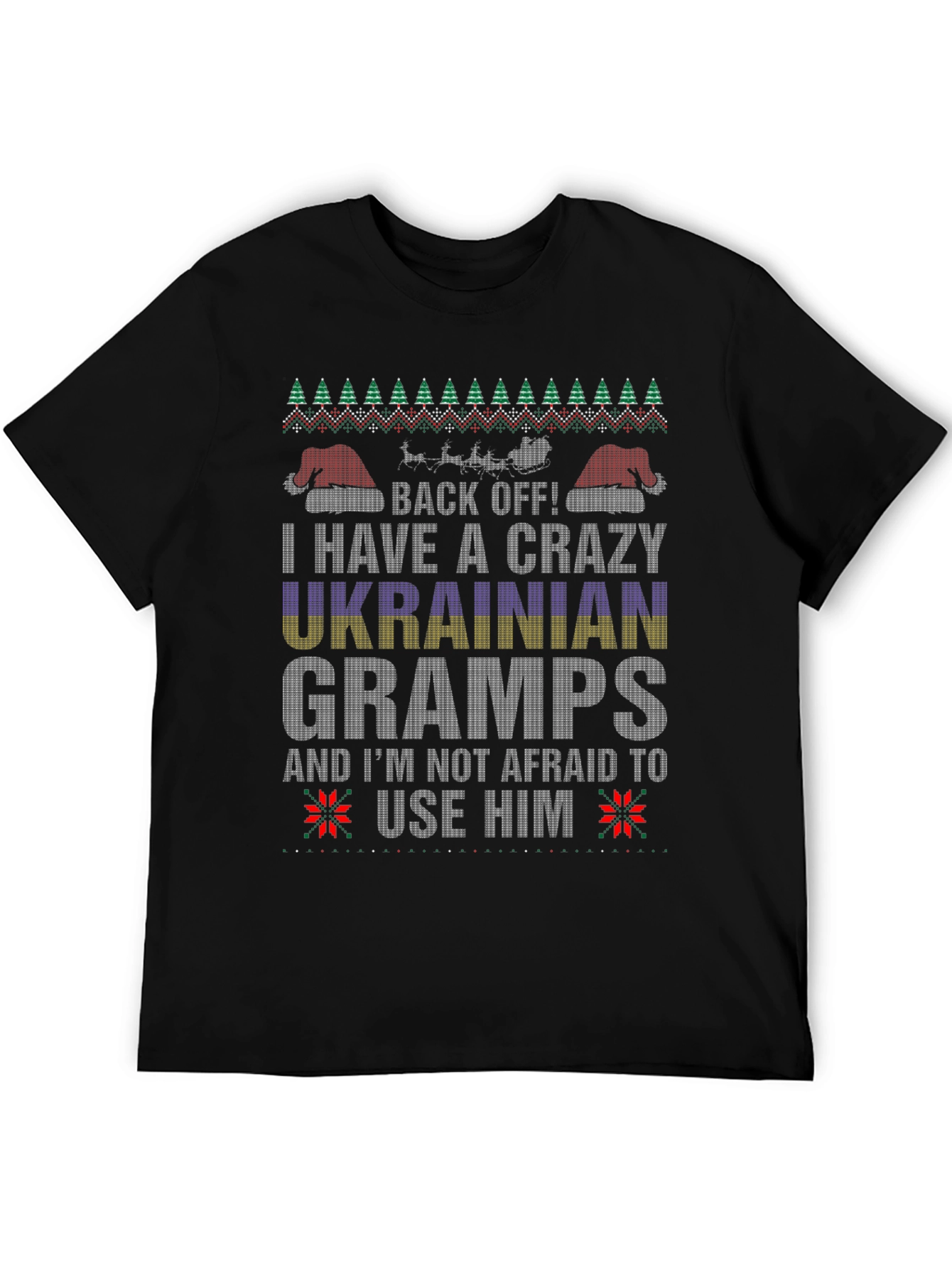 Crazy Ukrainian Gramps Christmas T-Shirt
