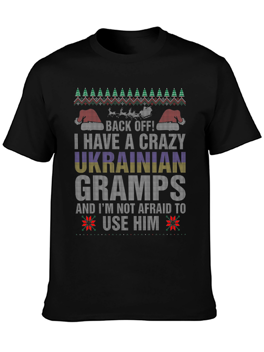 Crazy Ukrainian Gramps Christmas T-Shirt