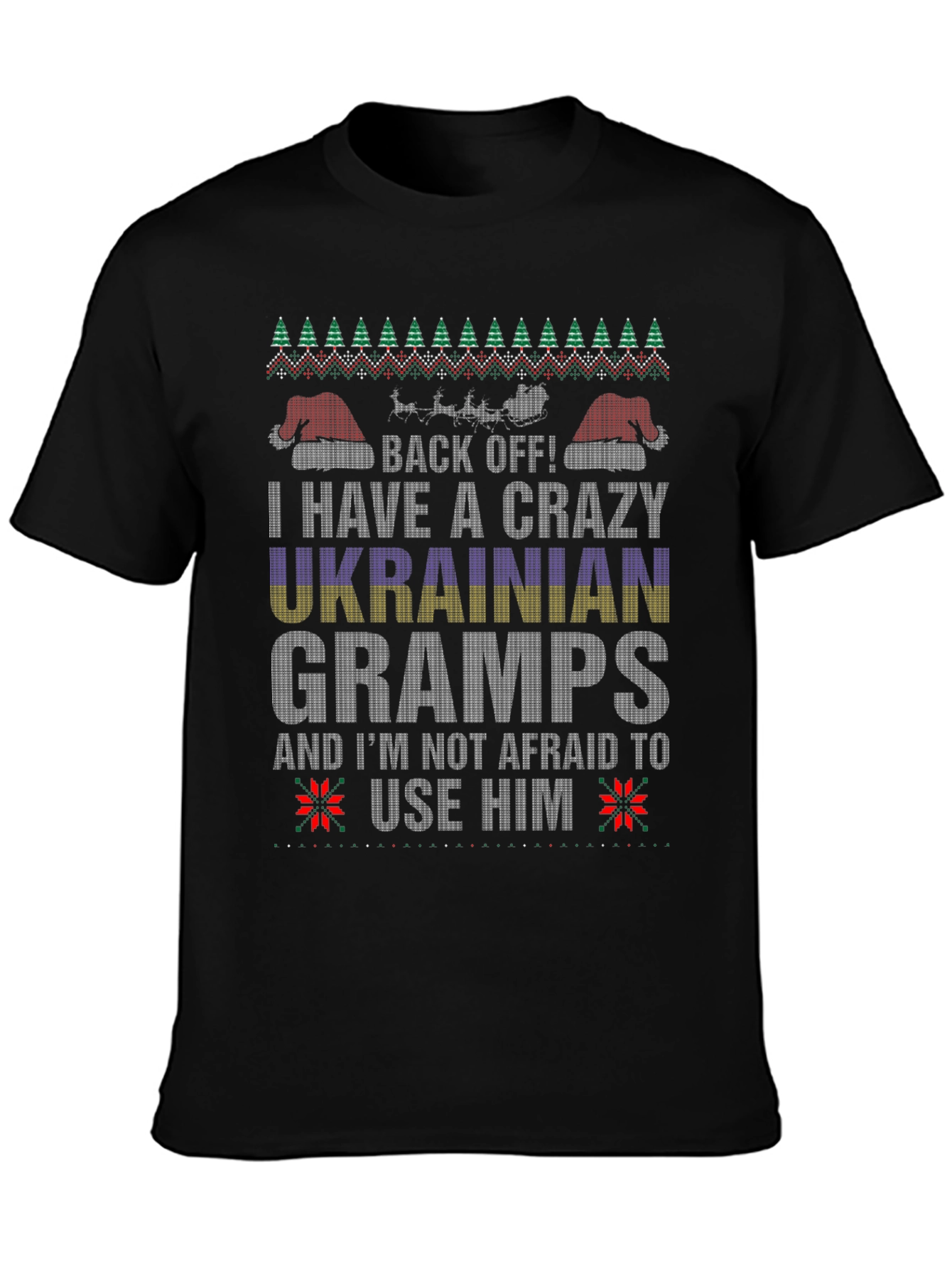 Crazy Ukrainian Gramps Christmas T-Shirt