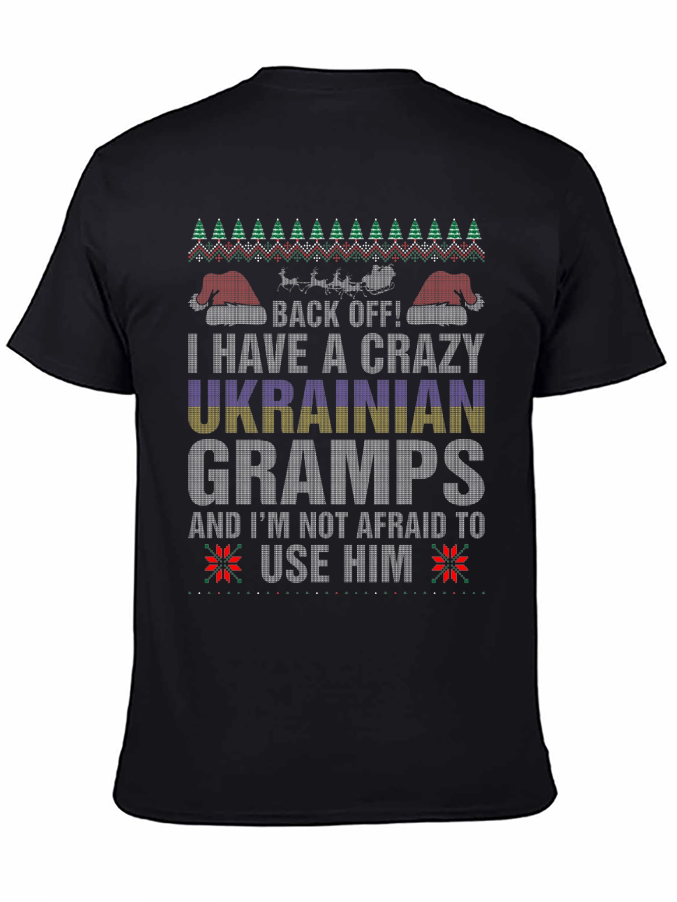 Crazy Ukrainian Gramps Christmas T-Shirt