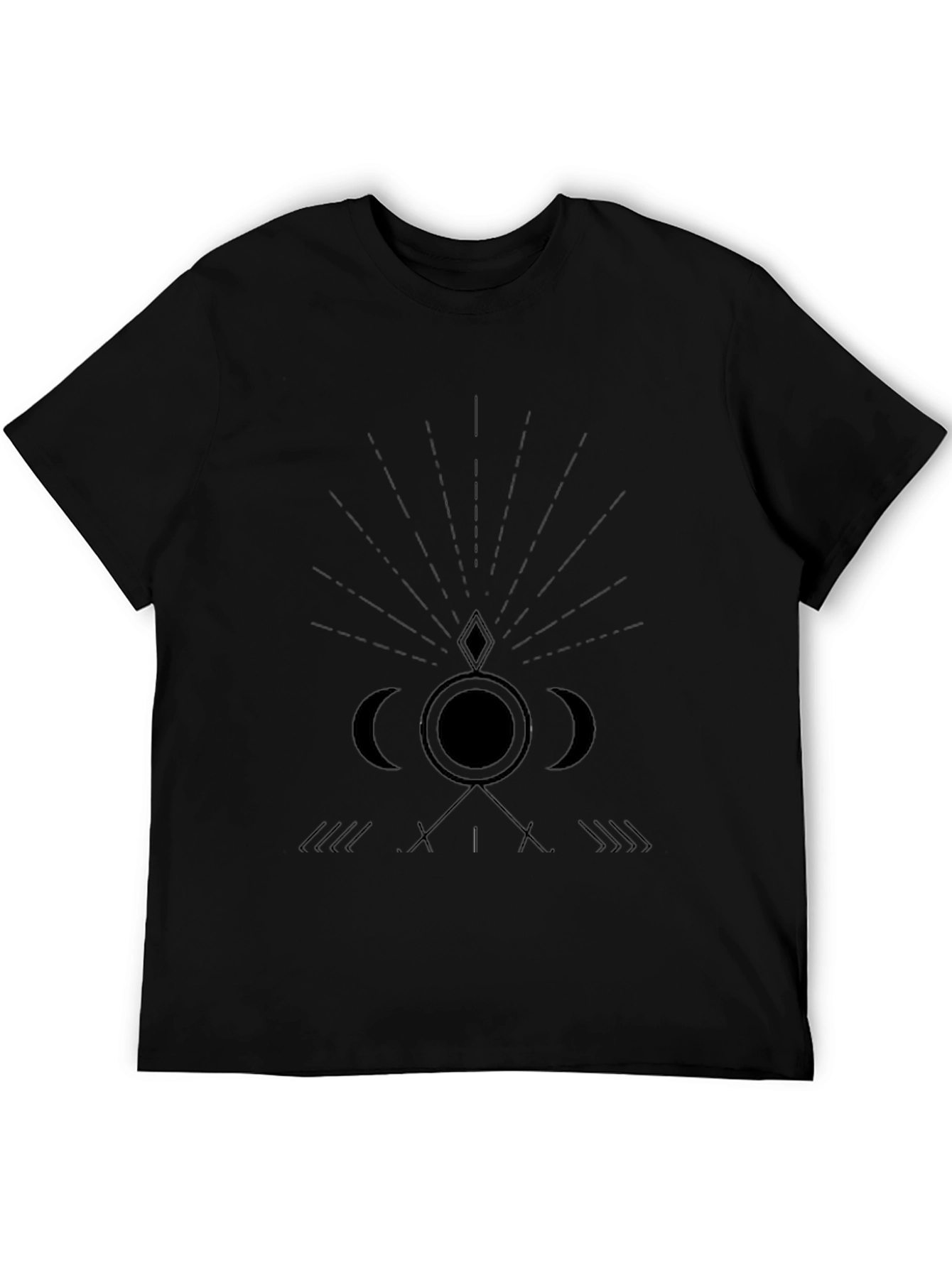 Mens Occult Graphic Print Black T-Shirt