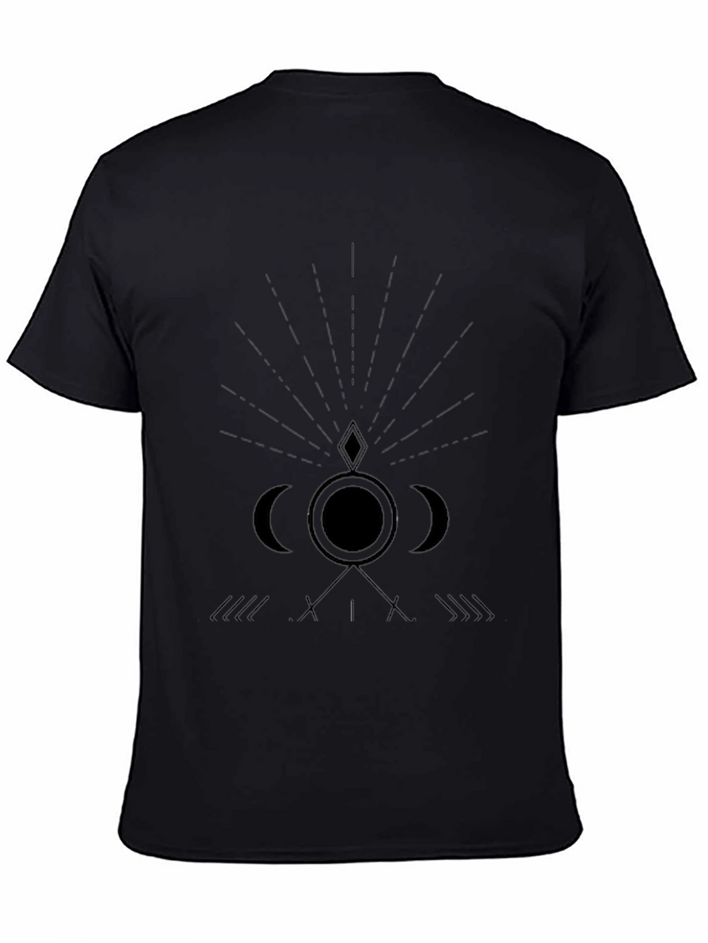 Mens Occult Graphic Print Black T-Shirt