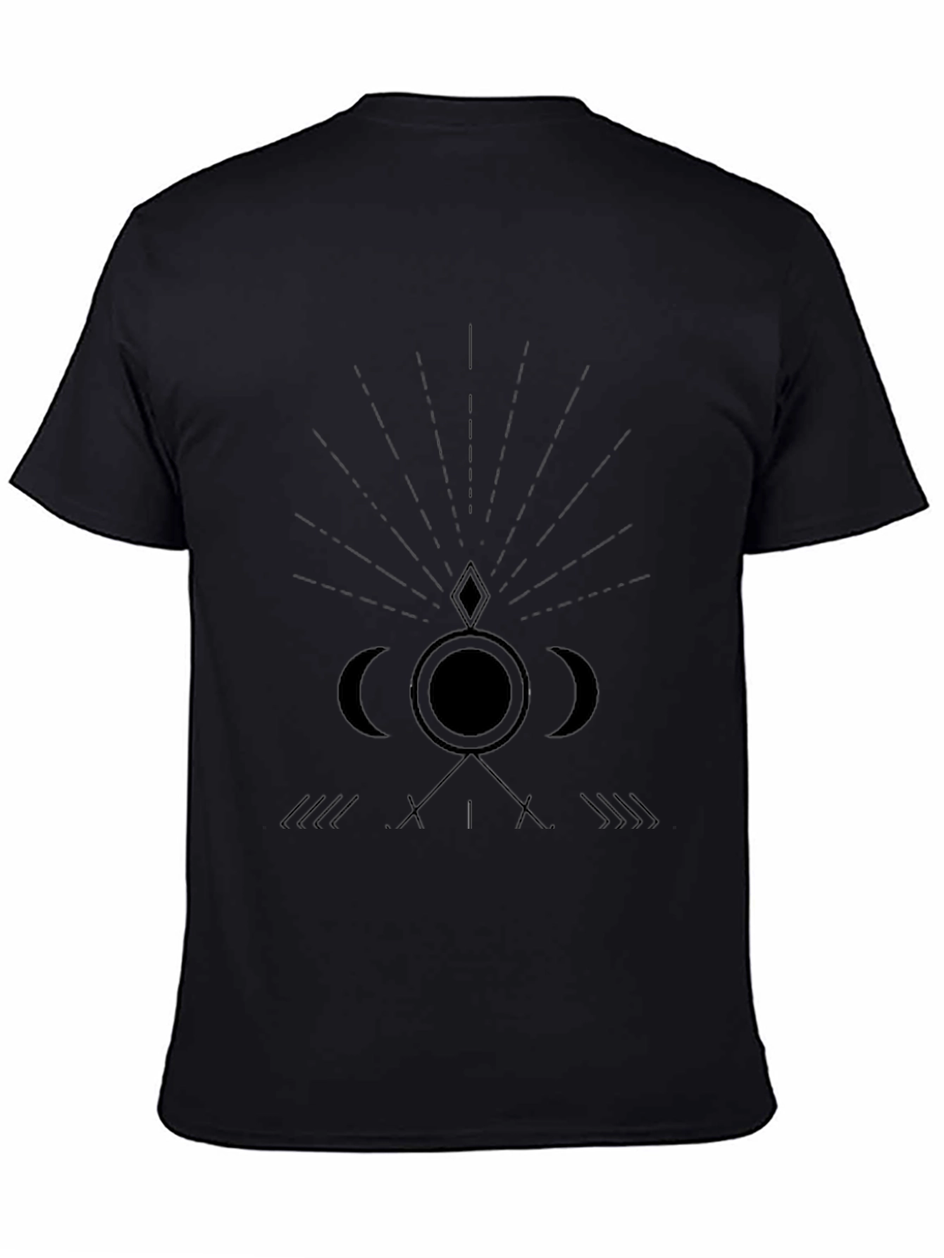 Mens Occult Graphic Print Black T-Shirt