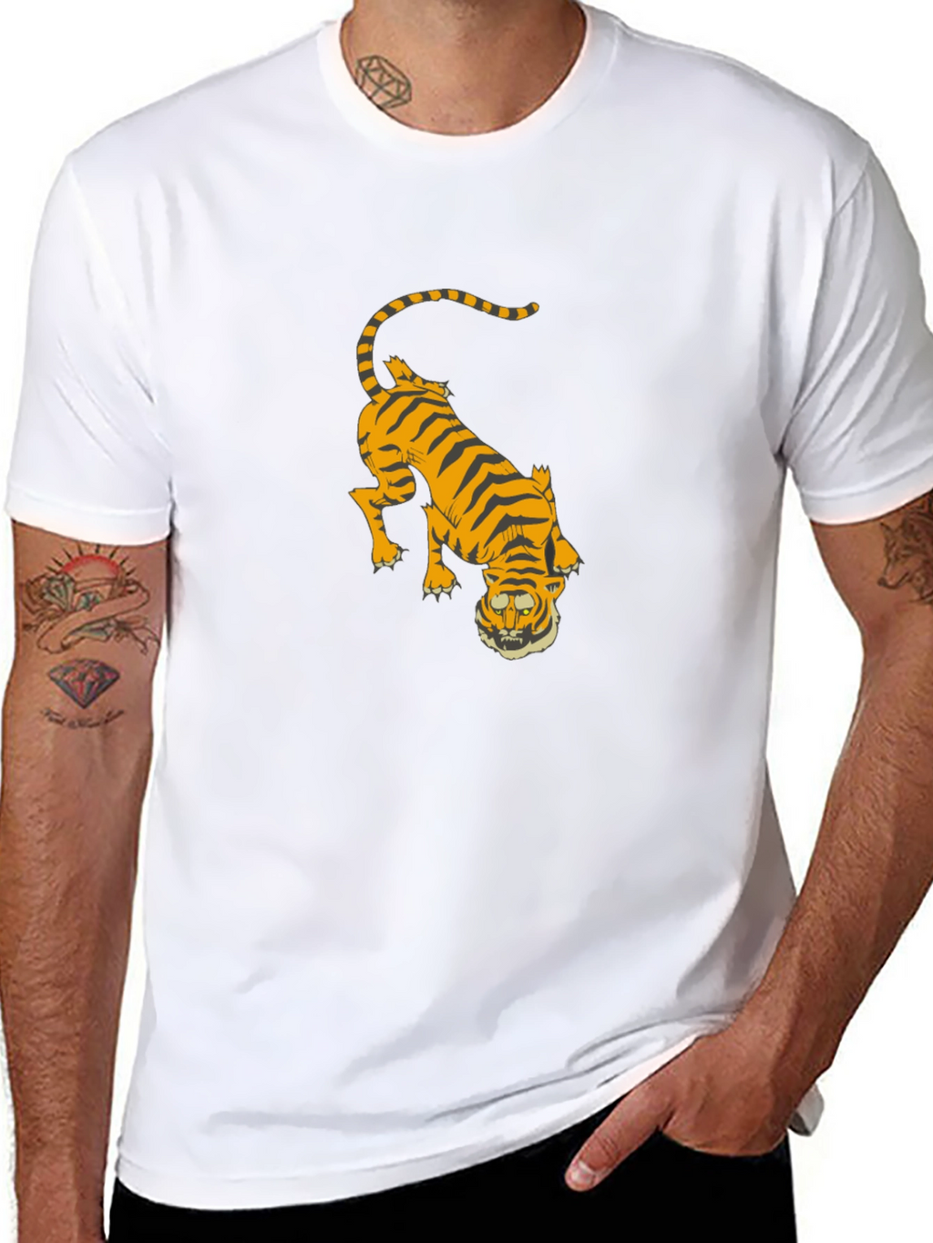 Tiger Graphic Black T-Shirt