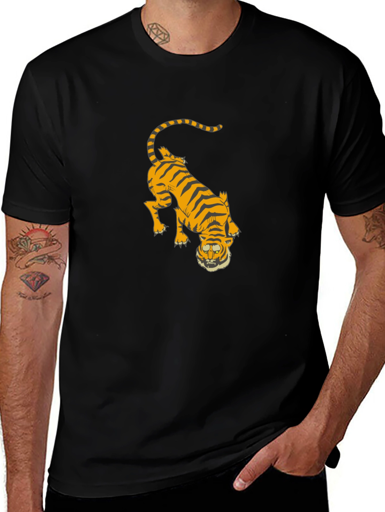 Tiger Graphic Black T-Shirt