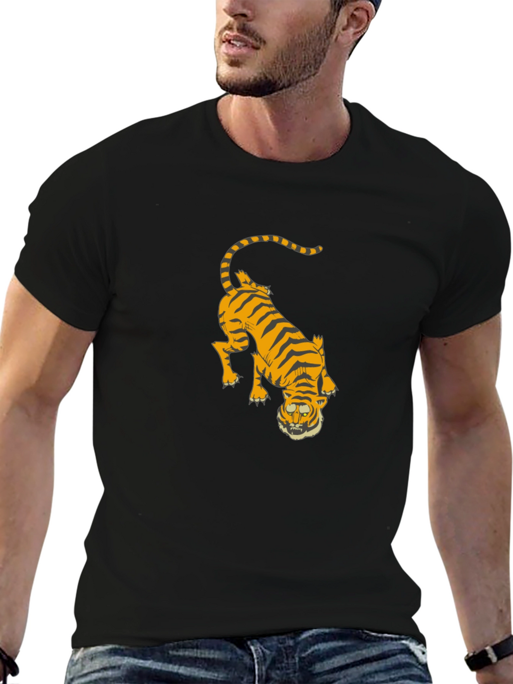 Tiger Graphic Black T-Shirt