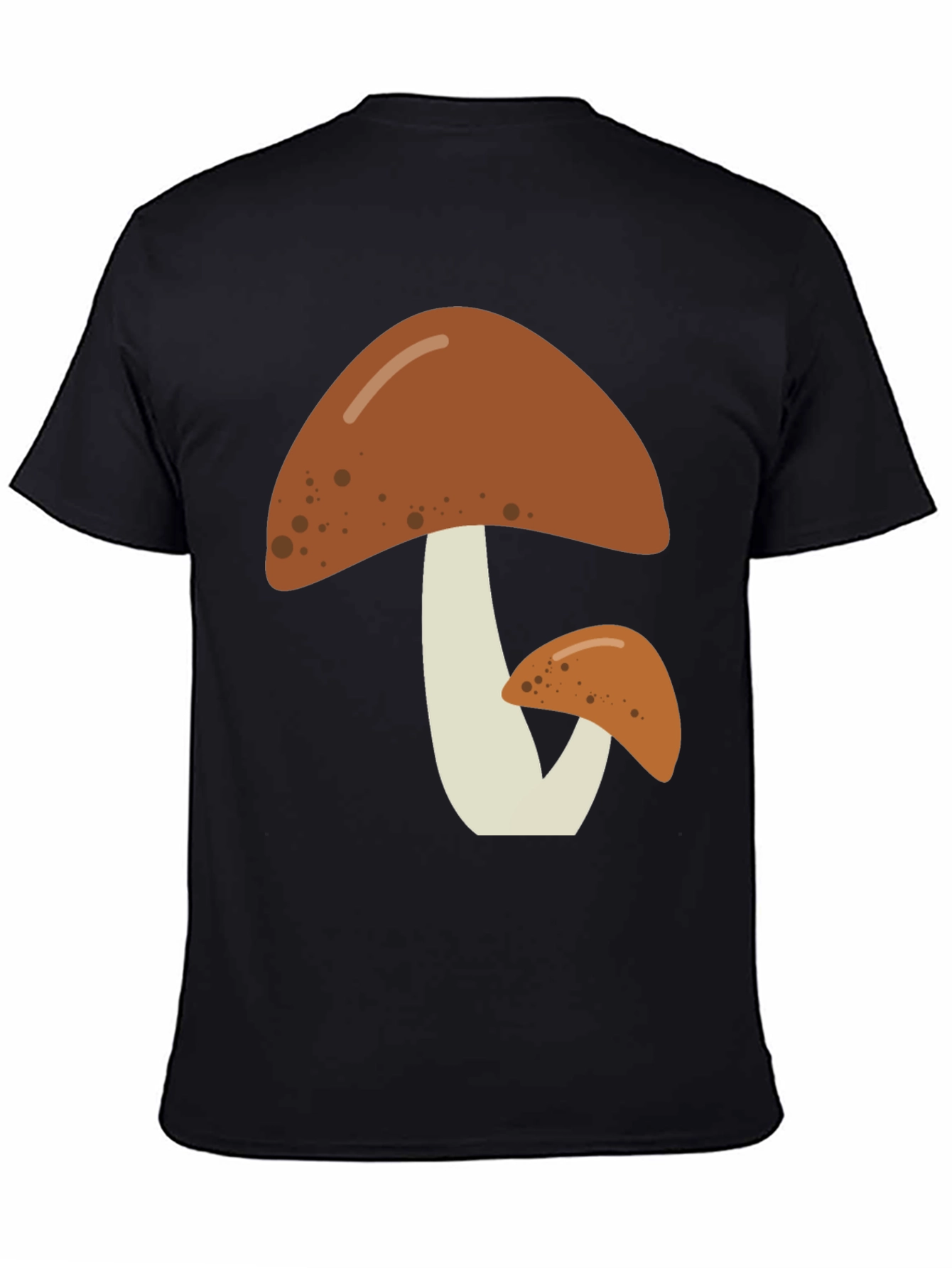 Mushroom Graphic Tee - Nature Lovers Black T-Shirt