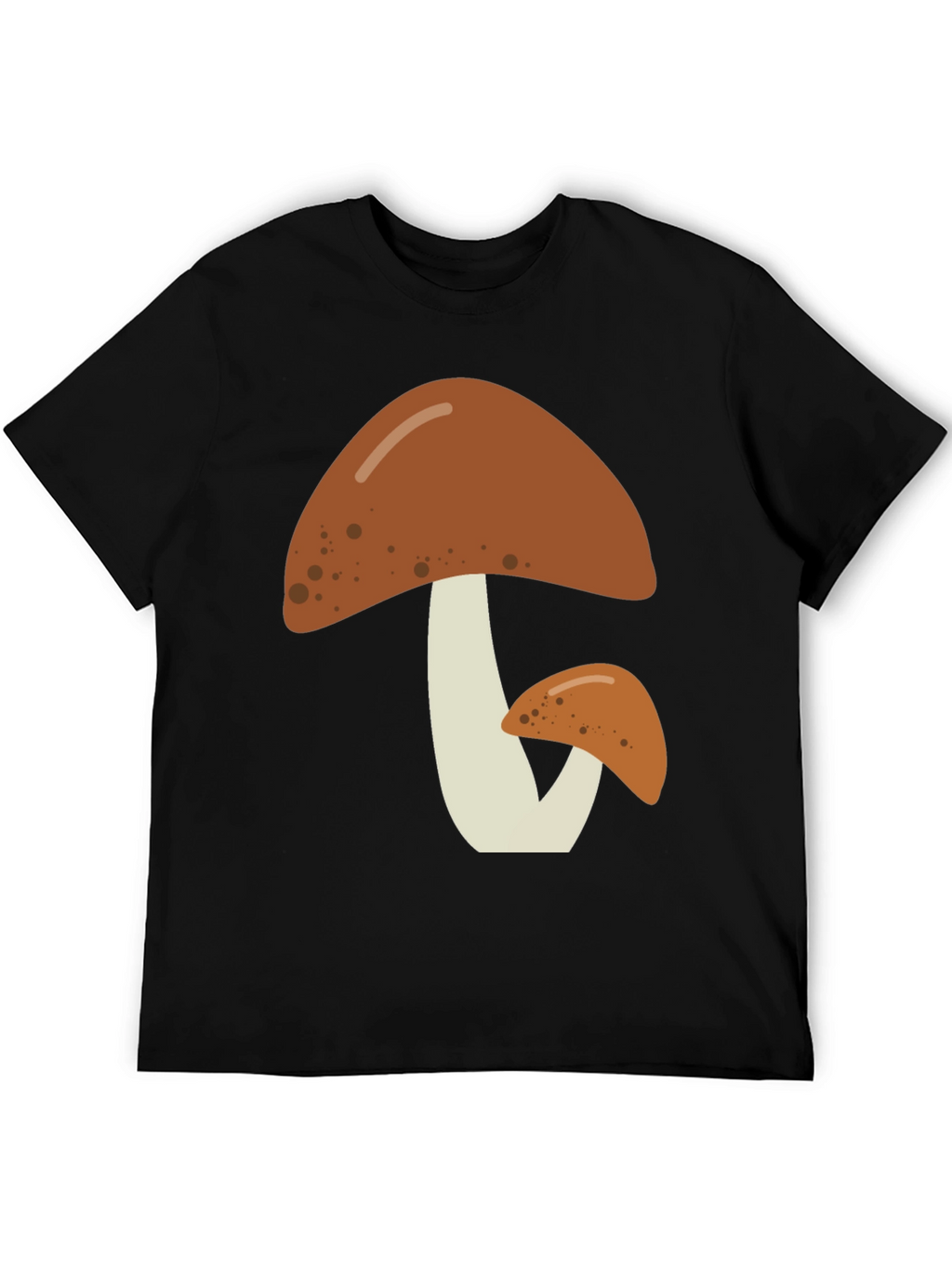 Mushroom Graphic Tee - Nature Lovers Black T-Shirt