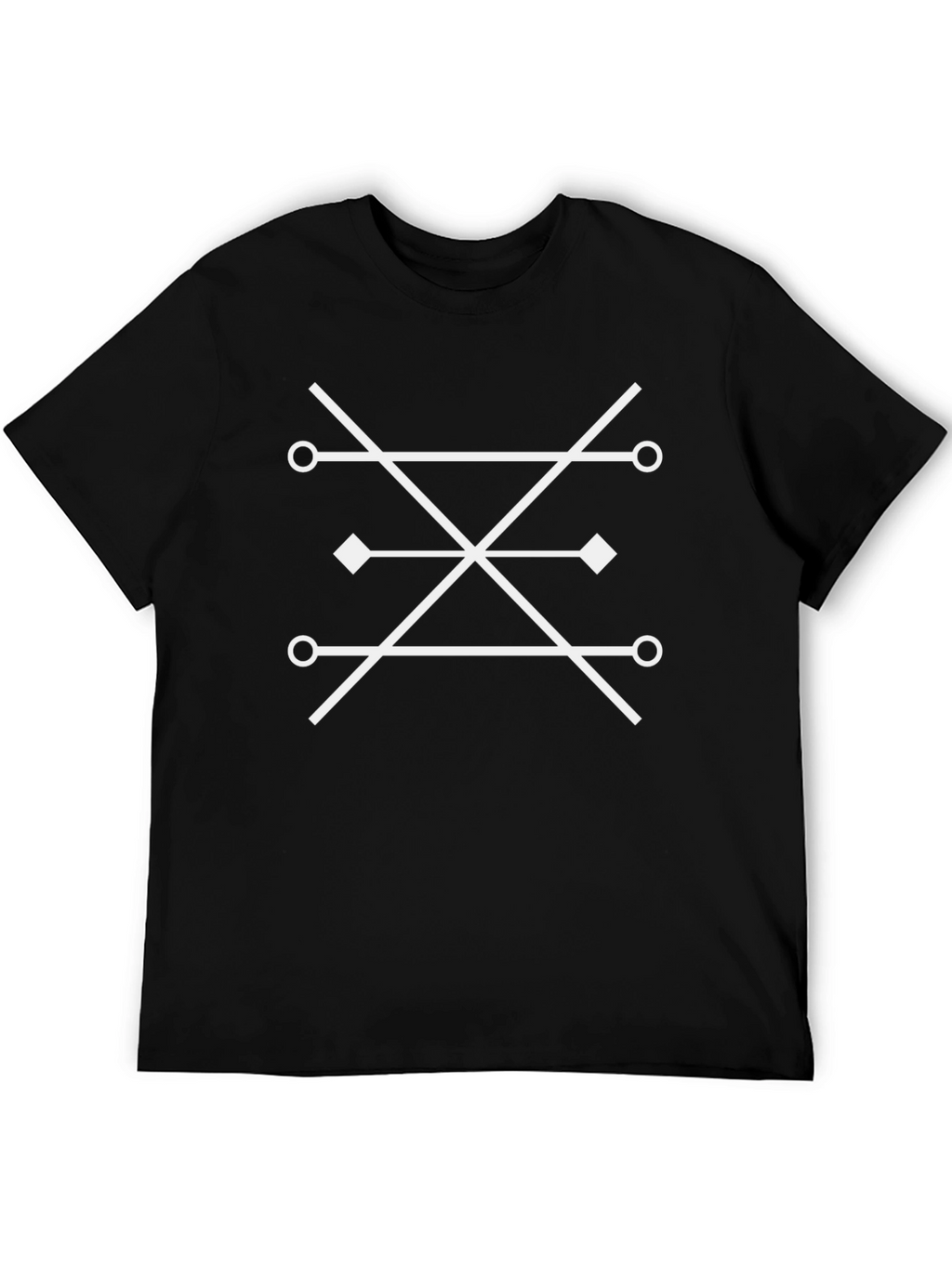 Geometric Graphic Tee - Modern Black T-Shirt