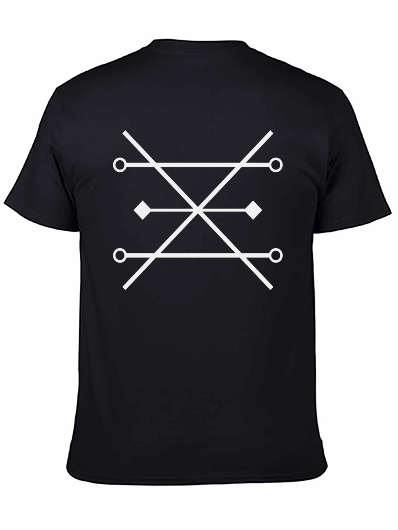 Geometric Graphic Tee - Modern Black T-Shirt