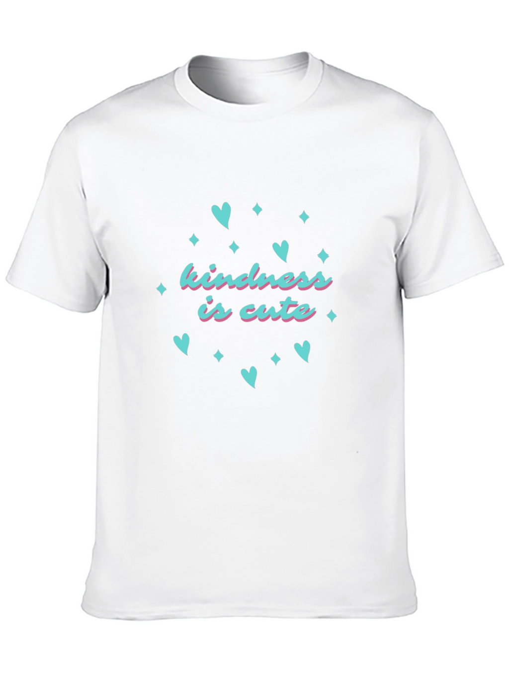 Kindness is Cute T-Shirt - Black Crew Neck