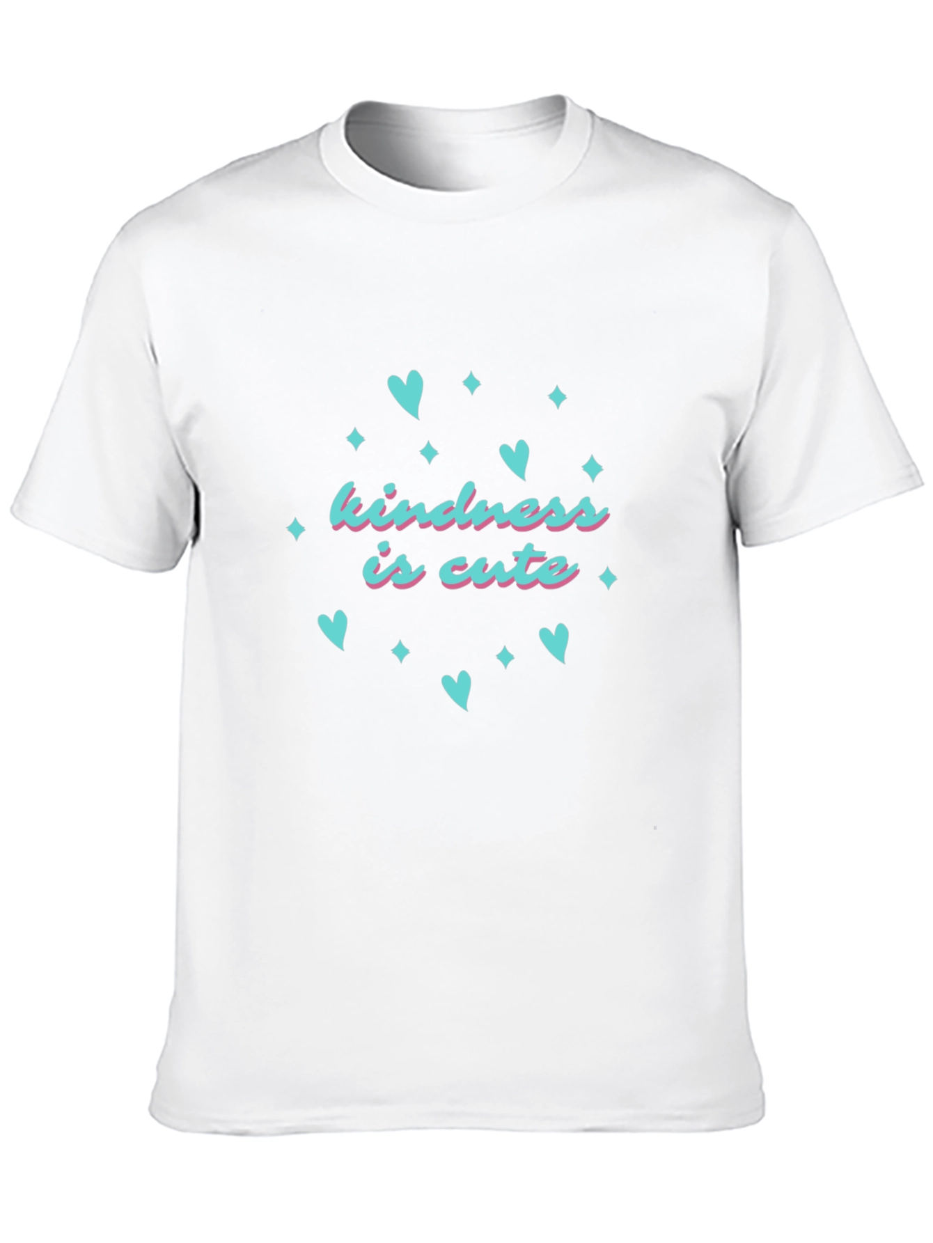 Kindness is Cute T-Shirt - Black Crew Neck