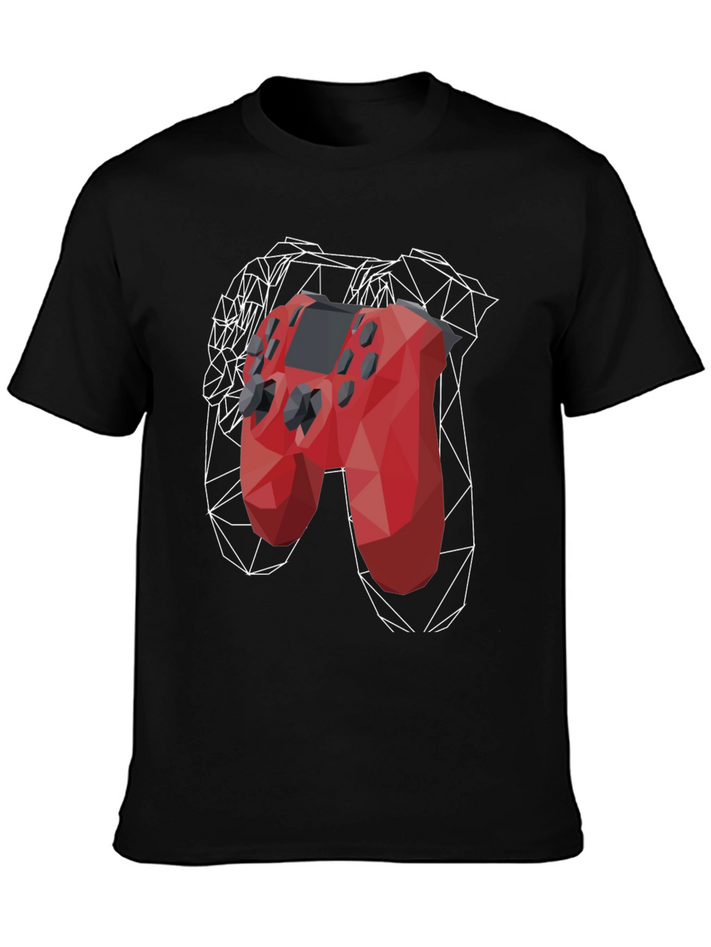 Geometric Gamepad Graphic Tee - Gamer Style