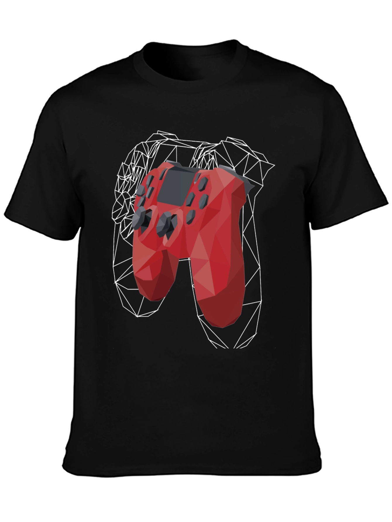 Geometric Gamepad Graphic Tee - Gamer Style