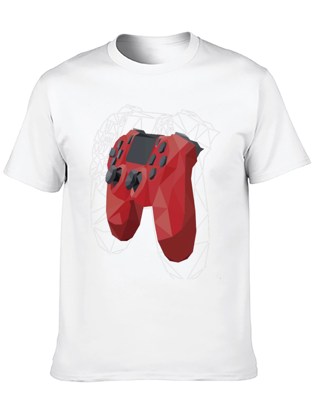 Geometric Gamepad Graphic Tee - Gamer Style
