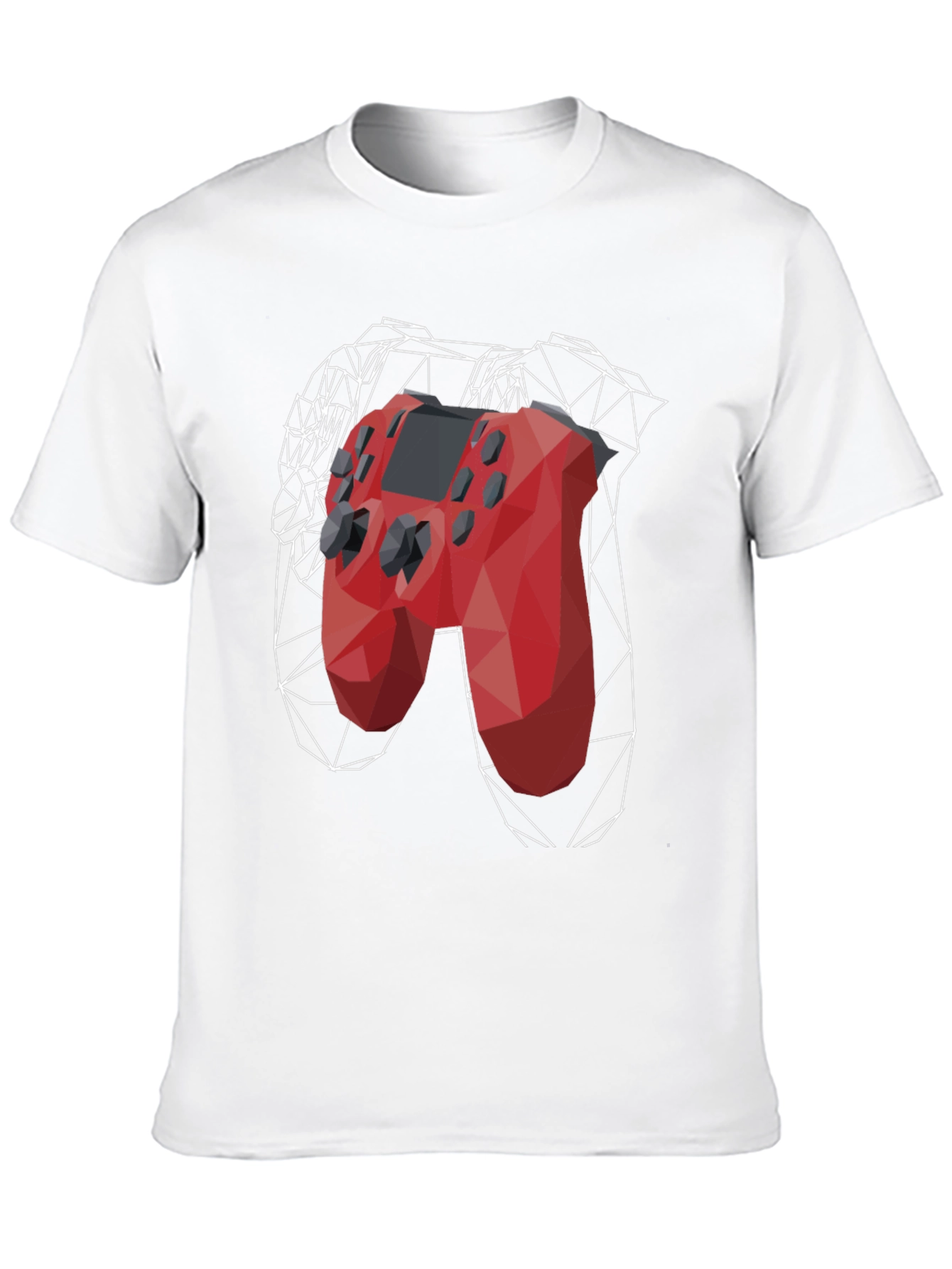 Geometric Gamepad Graphic Tee - Gamer Style
