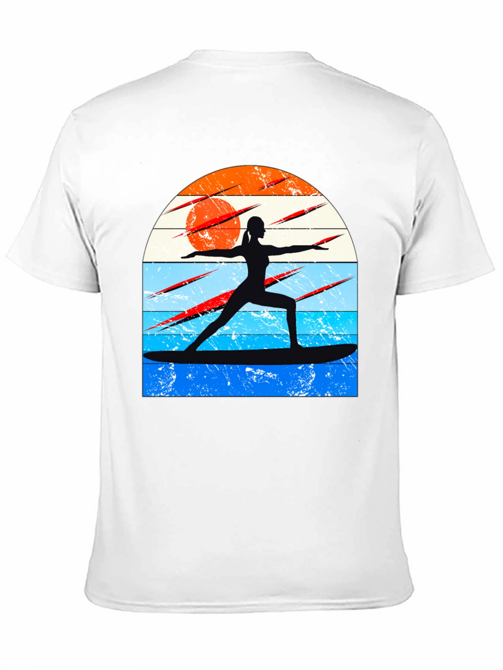 Surfing Yoga Silhouette Graphic Tee