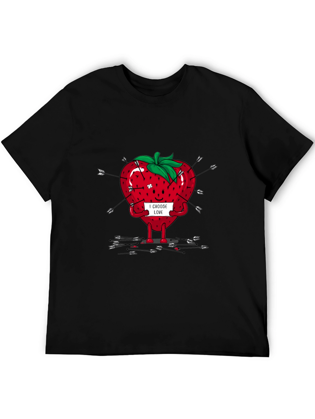I Choose Love Graphic T-Shirt - Arrow Strawberry