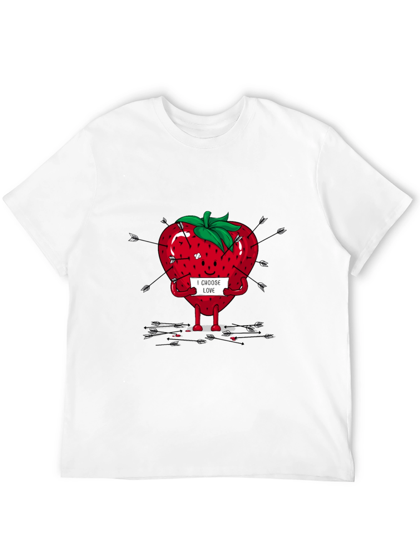 I Choose Love Graphic T-Shirt - Arrow Strawberry
