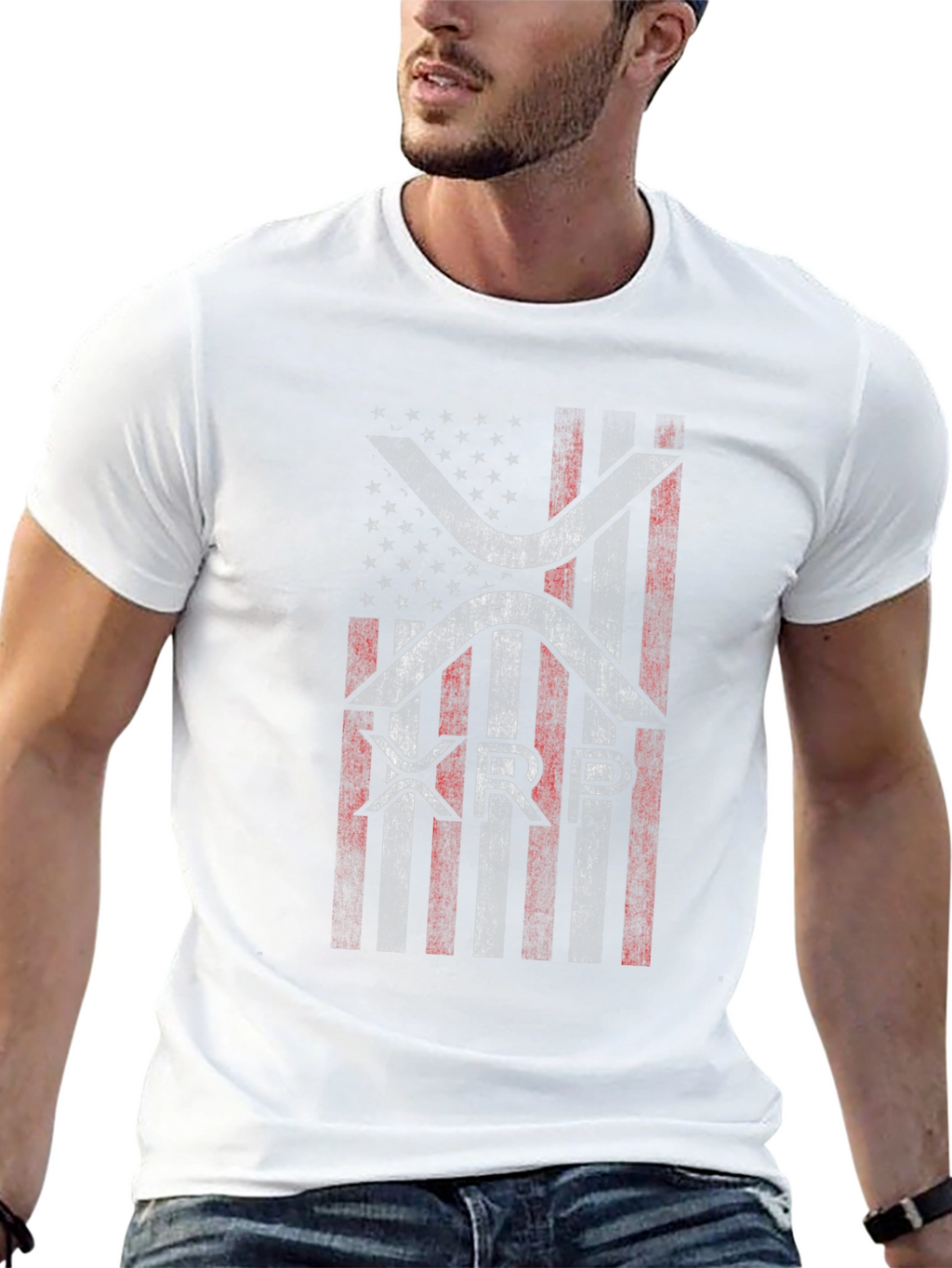 XRP American Flag Graphic T-Shirt