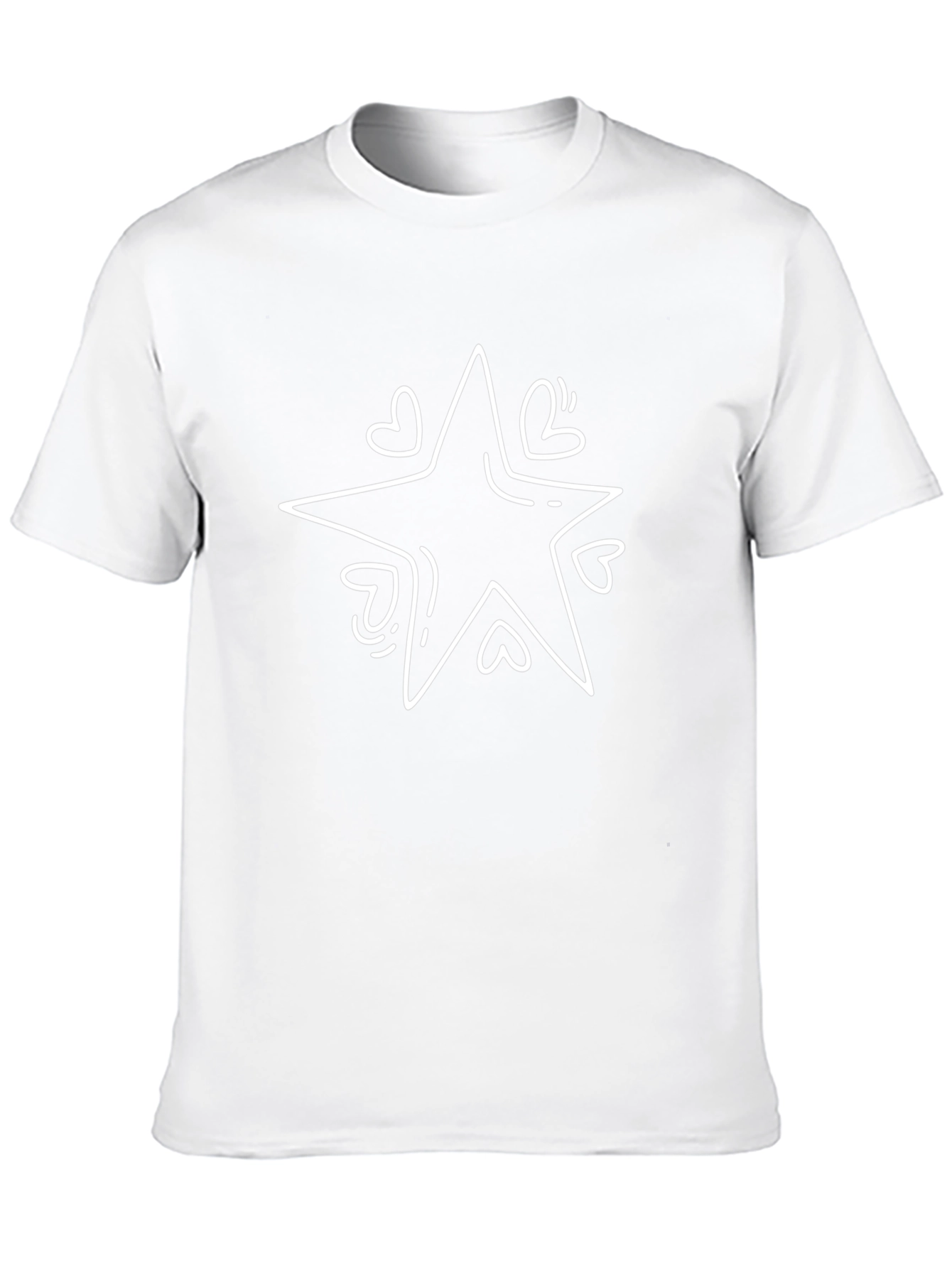 Star Hearts Black T-Shirt