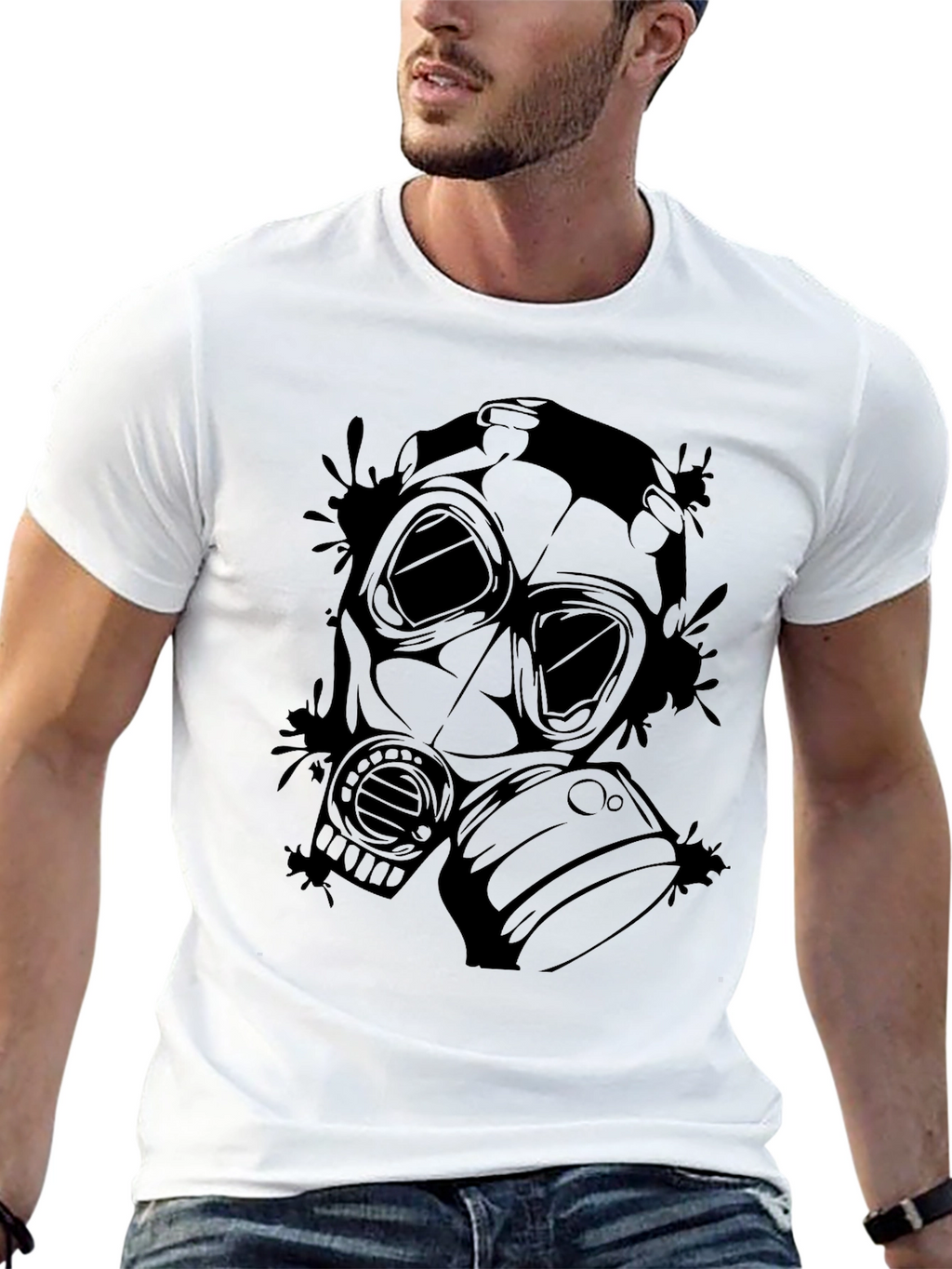 Gas Mask Graphic T-Shirt - Dark Design