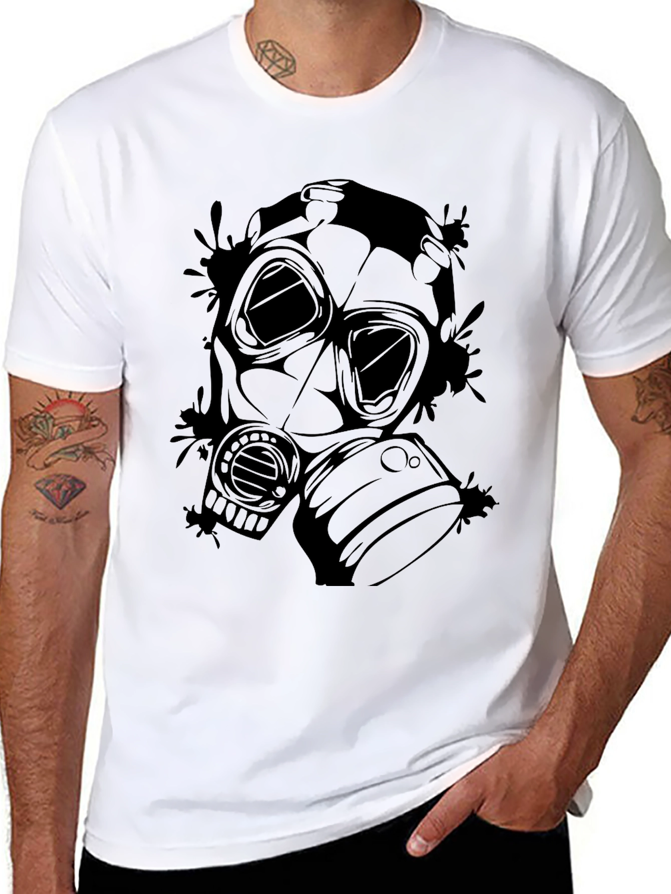 Gas Mask Graphic T-Shirt - Dark Design