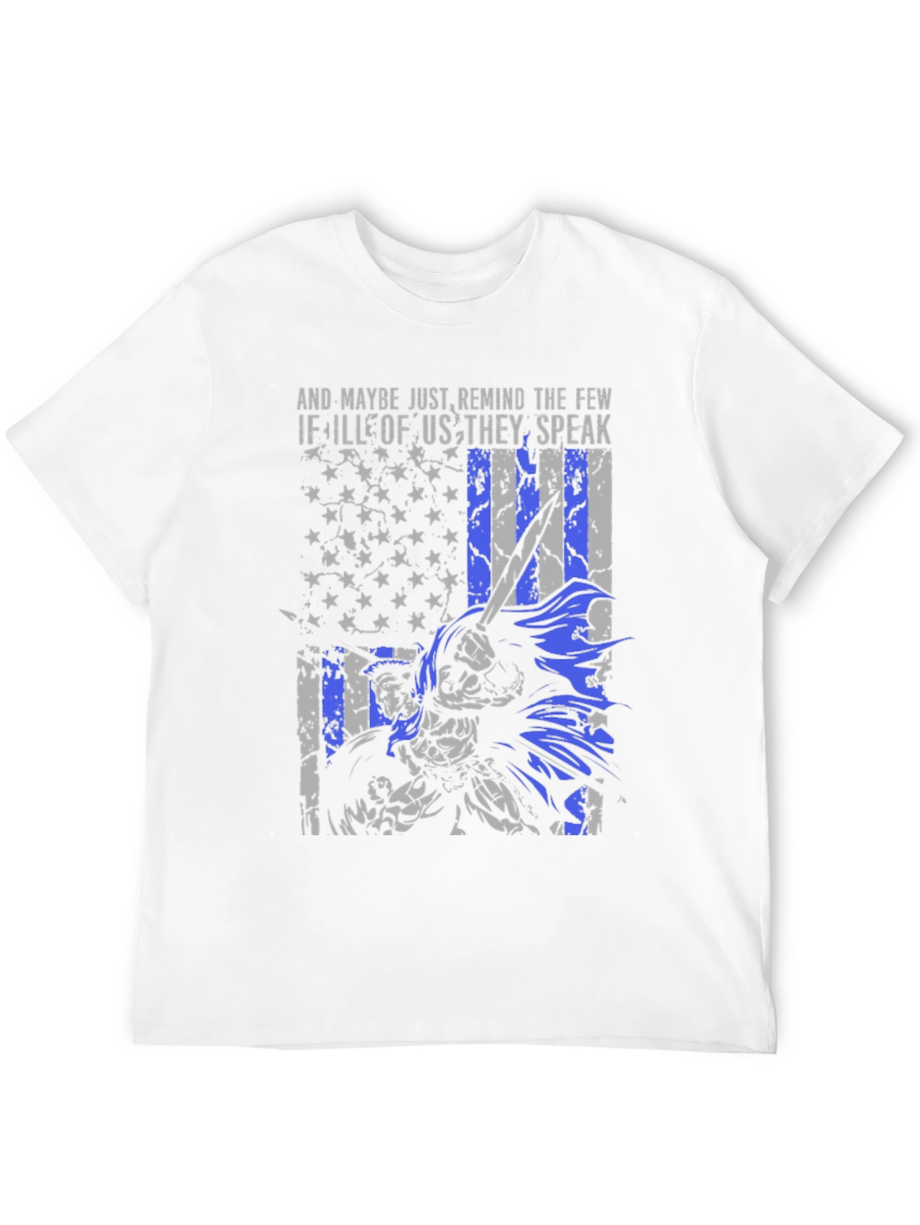 Thin Blue Line Flag Warrior T-Shirt