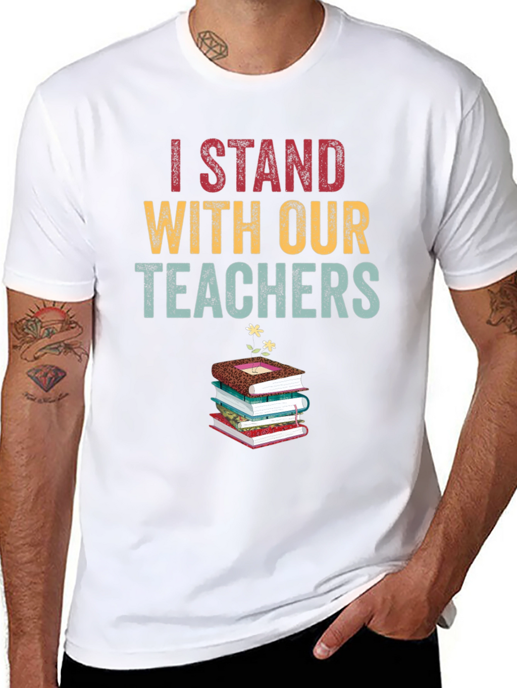 I Stand With Our Teachers Graphic Tee
