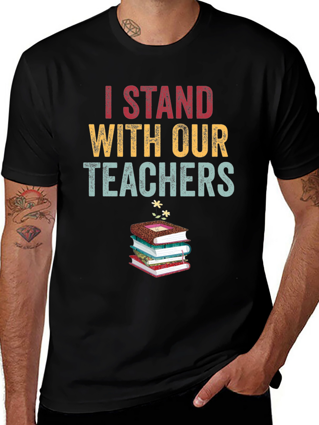 I Stand With Our Teachers Graphic Tee