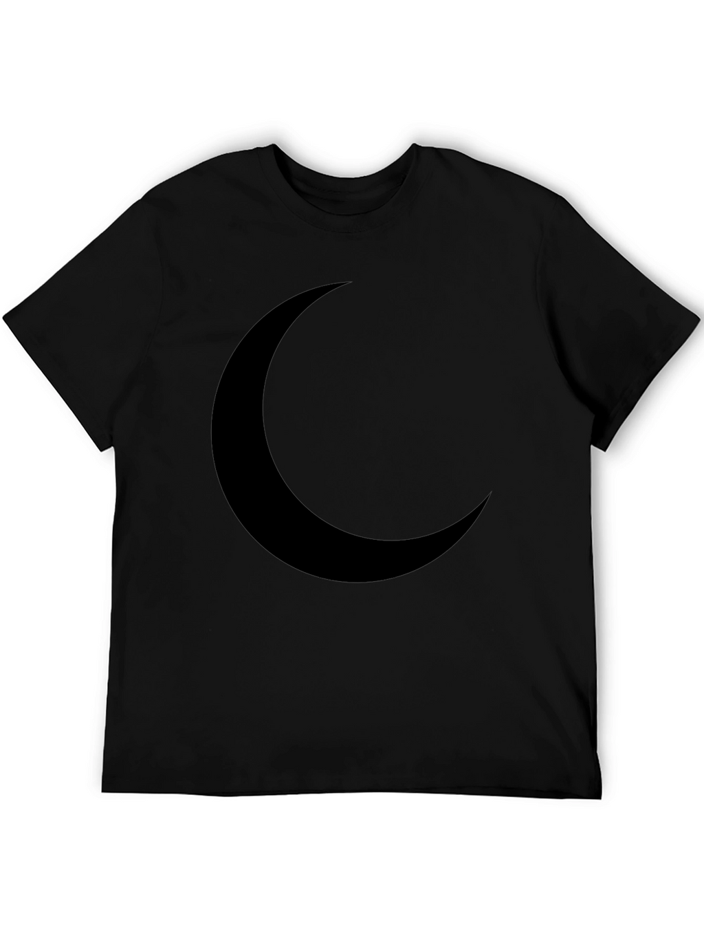 Crescent Moon Graphic T-Shirt - Black