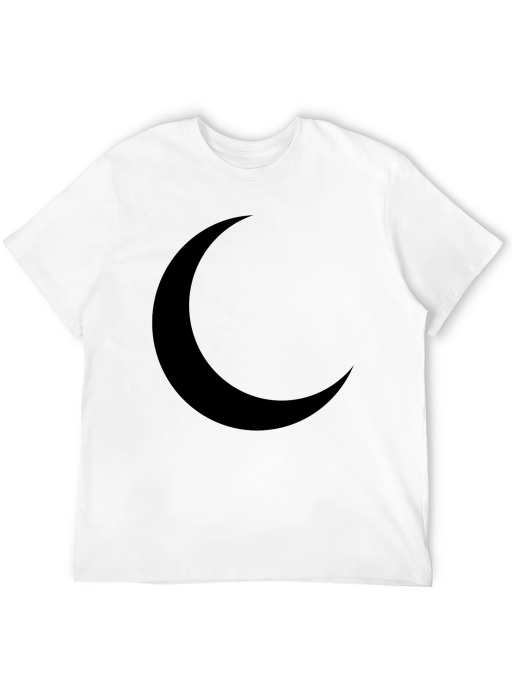 Crescent Moon Graphic T-Shirt - Black