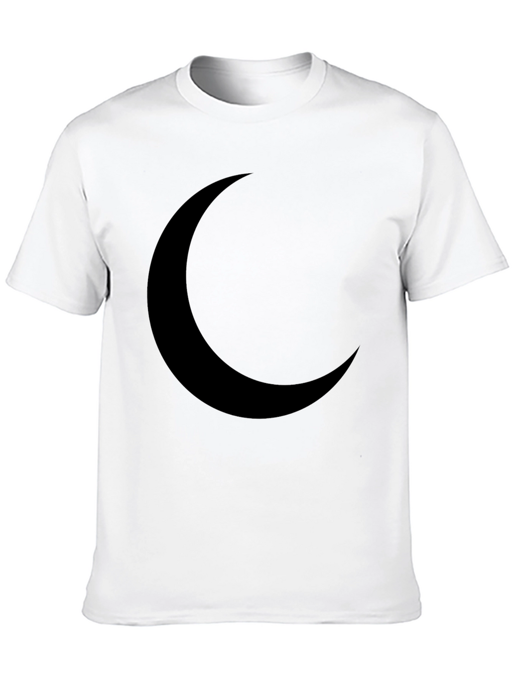 Crescent Moon Graphic T-Shirt - Black