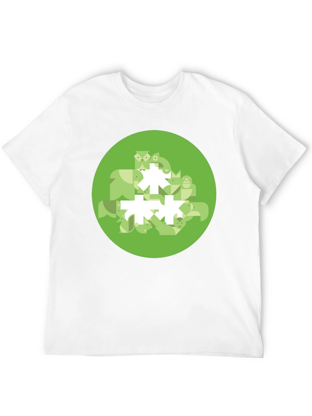 Geometric Animal Print Tee