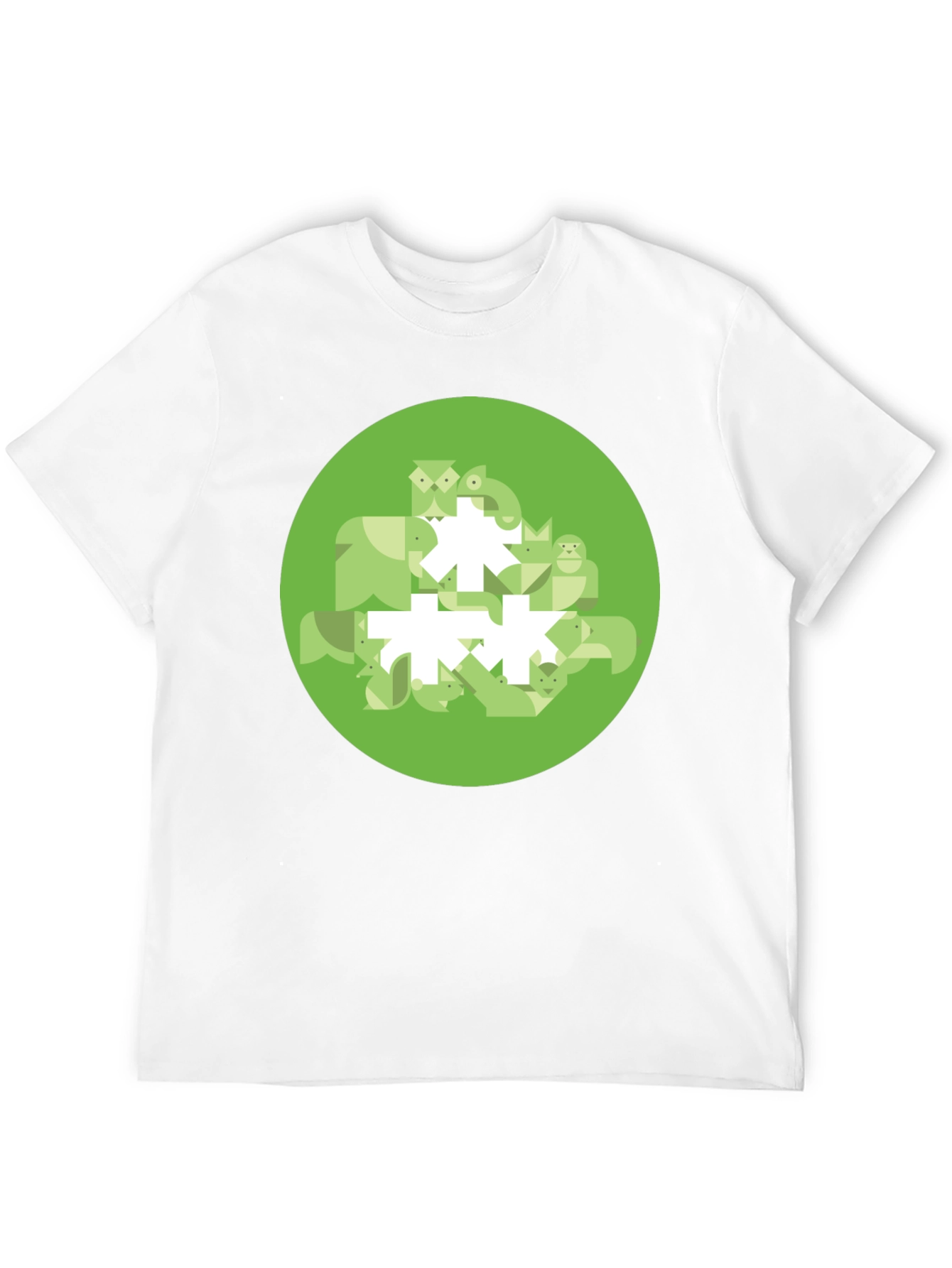 Geometric Animal Print Tee