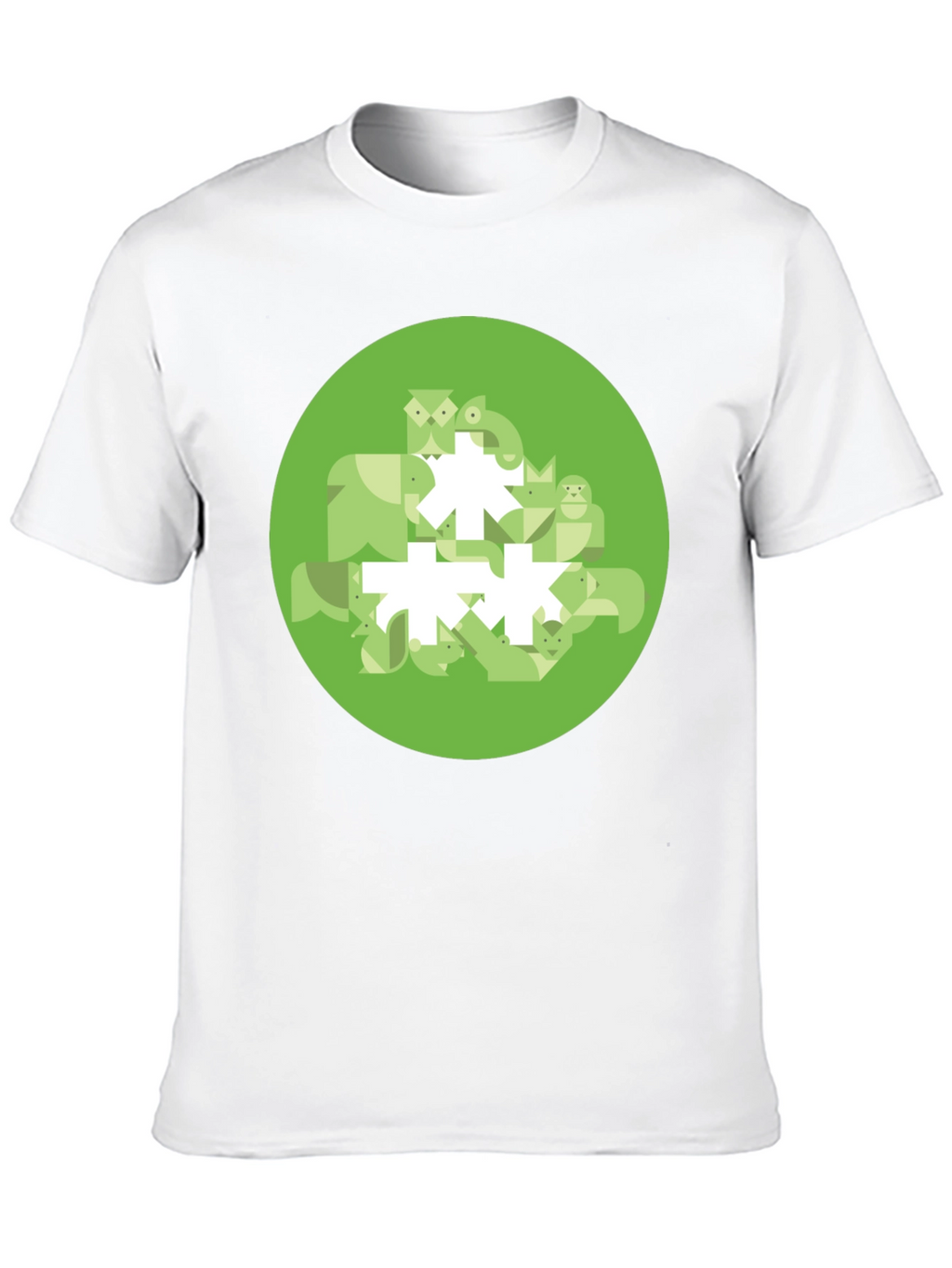 Geometric Animal Print Tee
